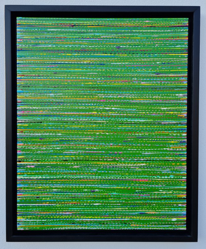 Coloured lines 4 2021, 50x40, Acryl-Lack auf LW SOLD